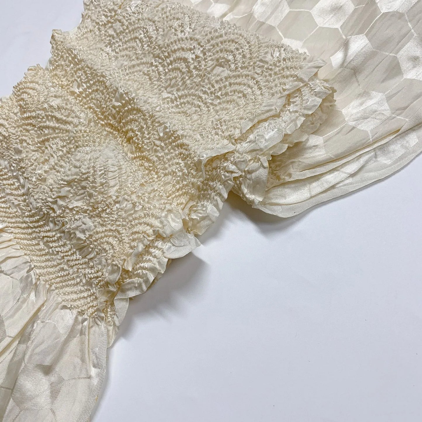 6939# Japanese Kimono Accessory Obiage and Obijime 2-piece Set Silk Shibori