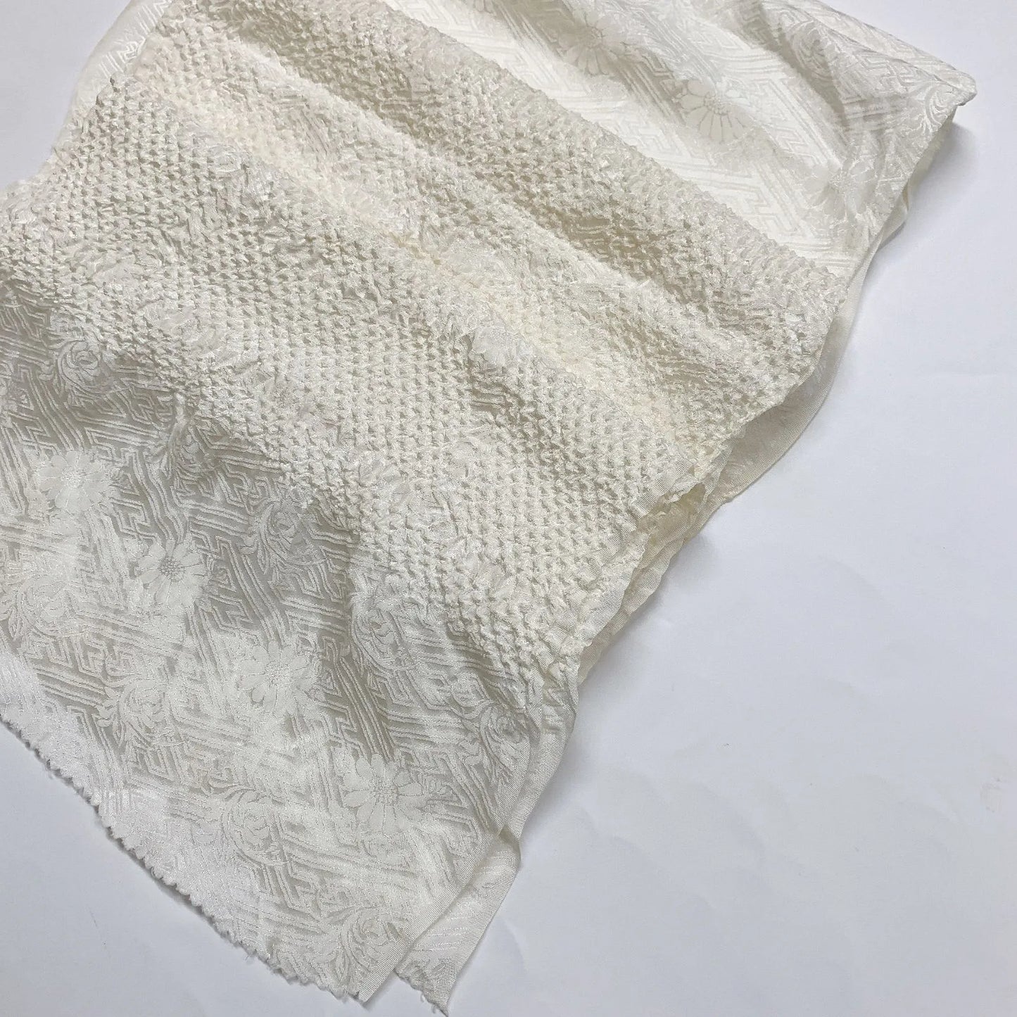 6941# Japanese Kimono Accessory Obiage and Obijime 2-piece Set Silk Shibori