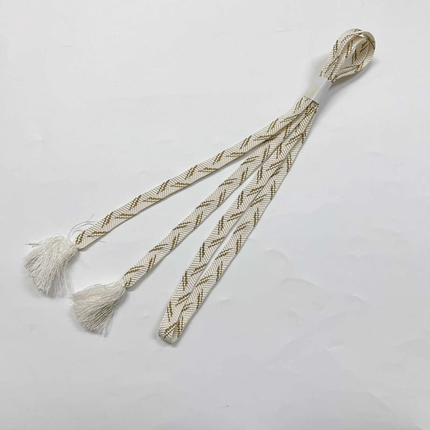 6943# Japanese Kimono Accessory Obiage and Obijime 2-piece Set Silk Shibori