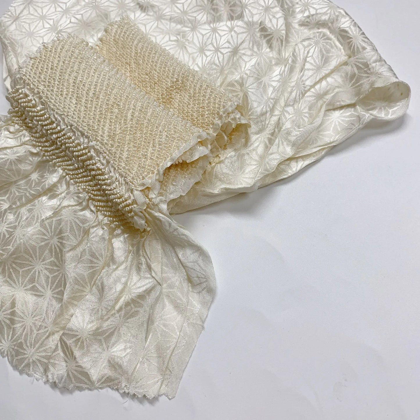 6944# Japanese Kimono Accessory Obiage and Obijime 2-piece Set Silk Shibori