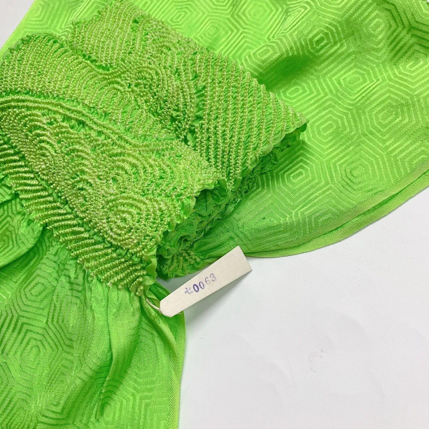 6945# Japanese Kimono Accessory Obiage and Obijime 2-piece Set Silk Shibori