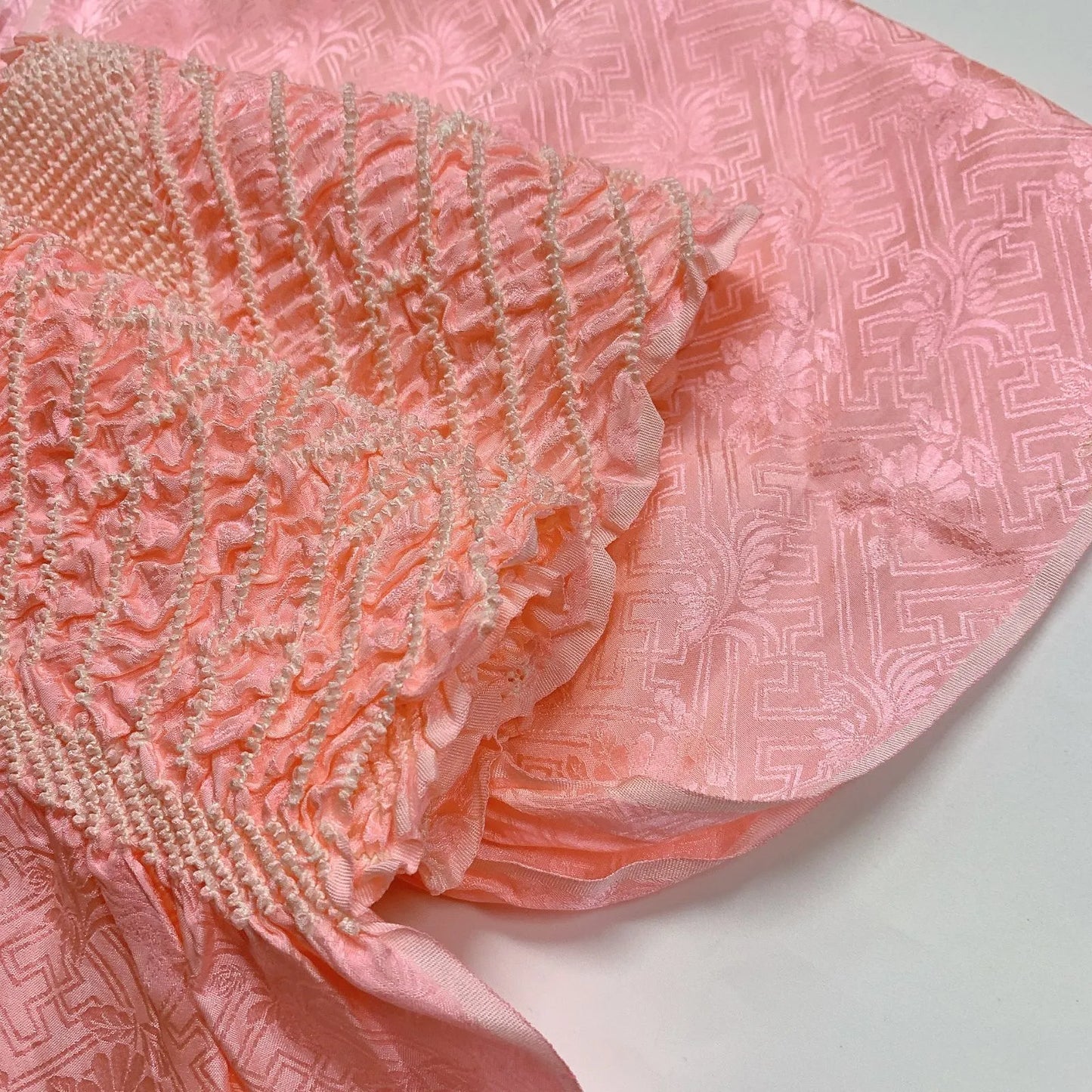 6946# Japanese Kimono Accessory Obiage and Obijime 2-piece Set Silk Shibori