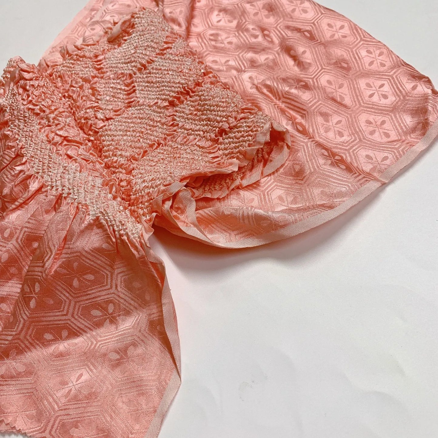 6948# Japanese Kimono Accessory Obiage and Obijime 2-piece Set Silk Shibori