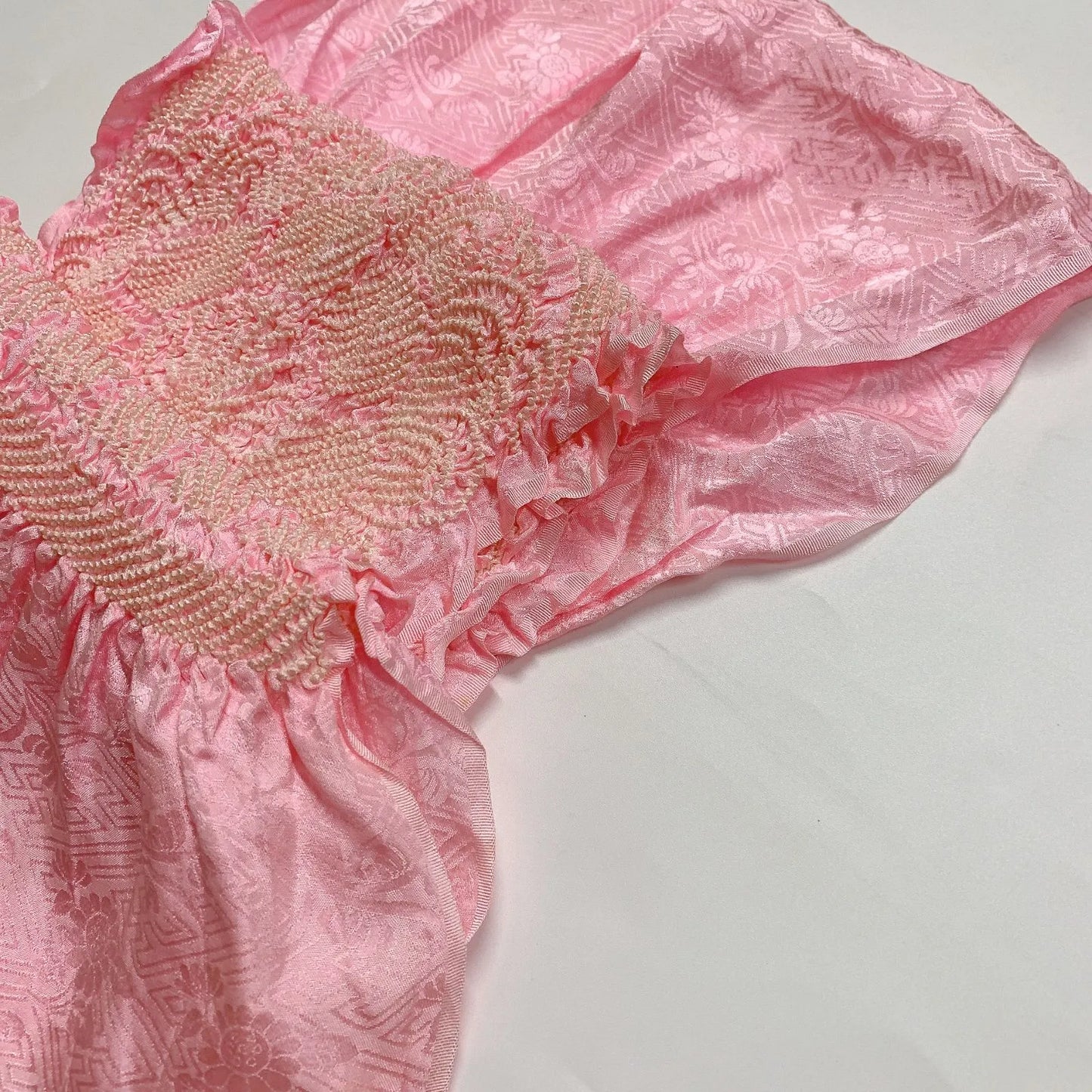 6949# Japanese Kimono Accessory Obiage and Obijime 2-piece Set Silk Shibori