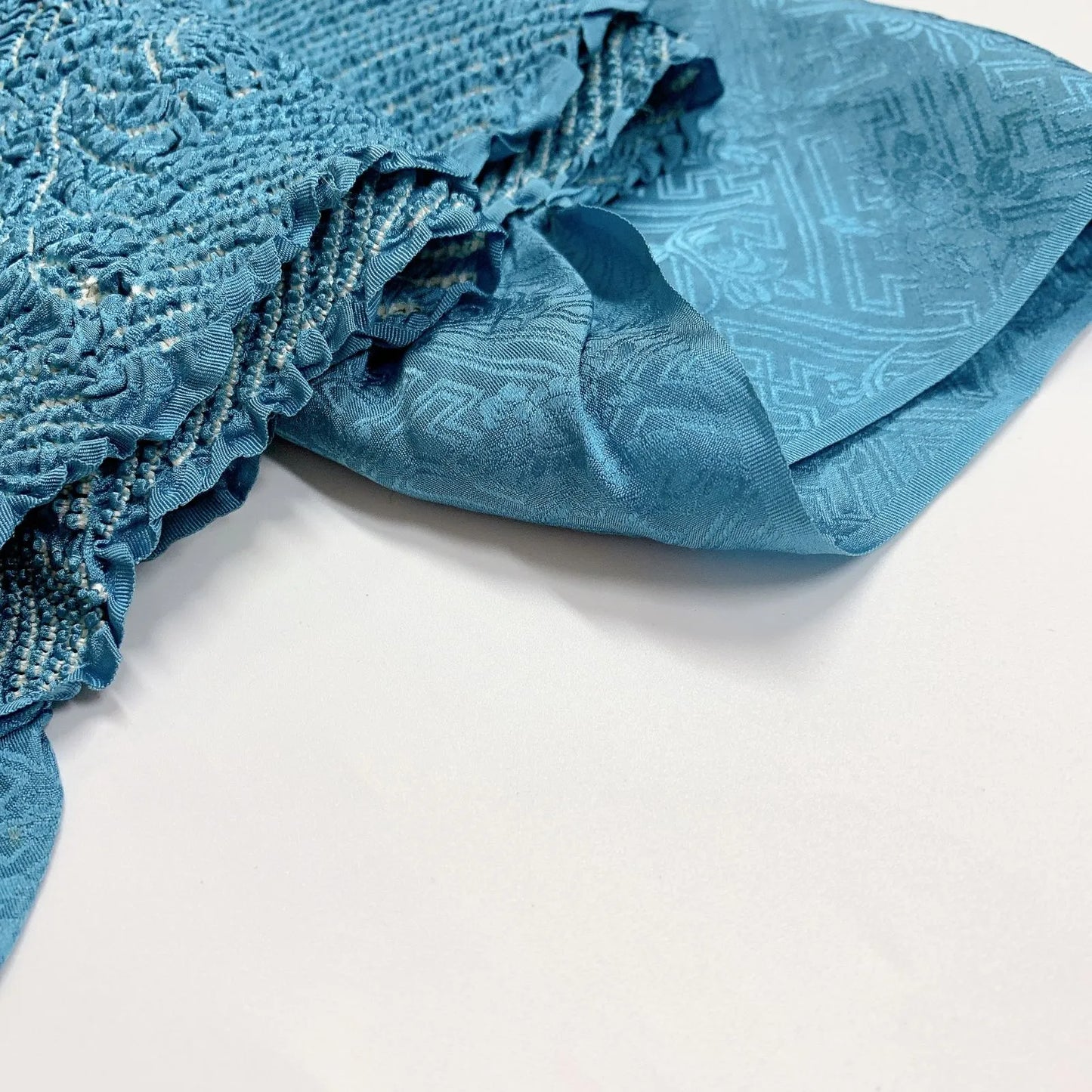 6950# Japanese Kimono Accessory Obiage and Obijime 2-piece Set Silk Shibori