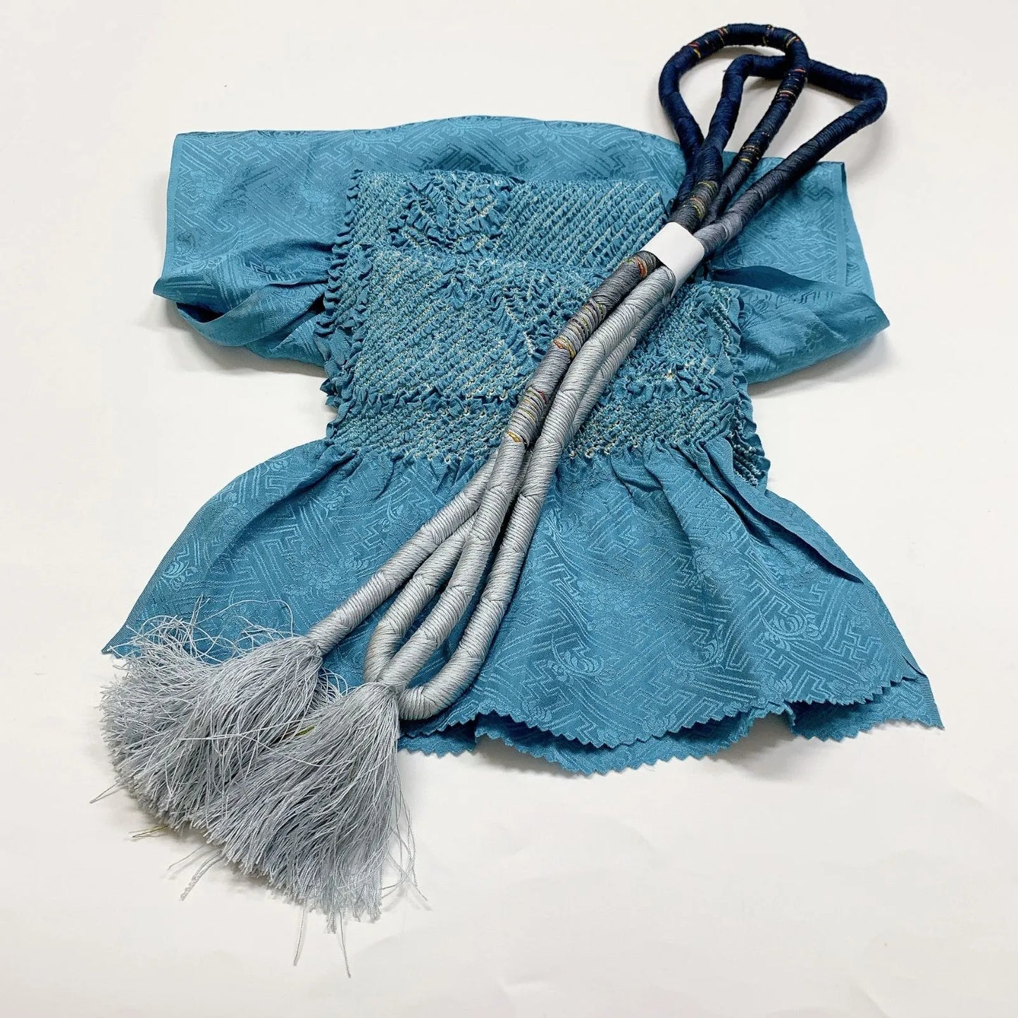 6950# Japanese Kimono Accessory Obiage and Obijime 2-piece Set Silk Shibori