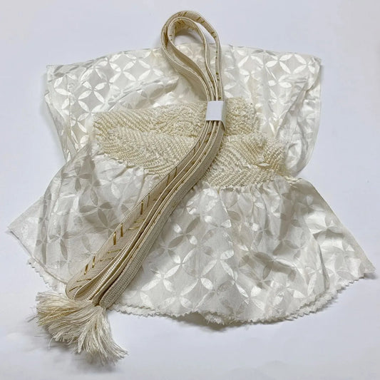 6922# Japanese Kimono Accessory Obiage and Obijime 2-piece Set Silk Shibori