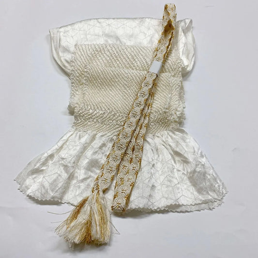 6921# Japanese Kimono Accessory Obiage and Obijime 2-piece Set Silk Shibori