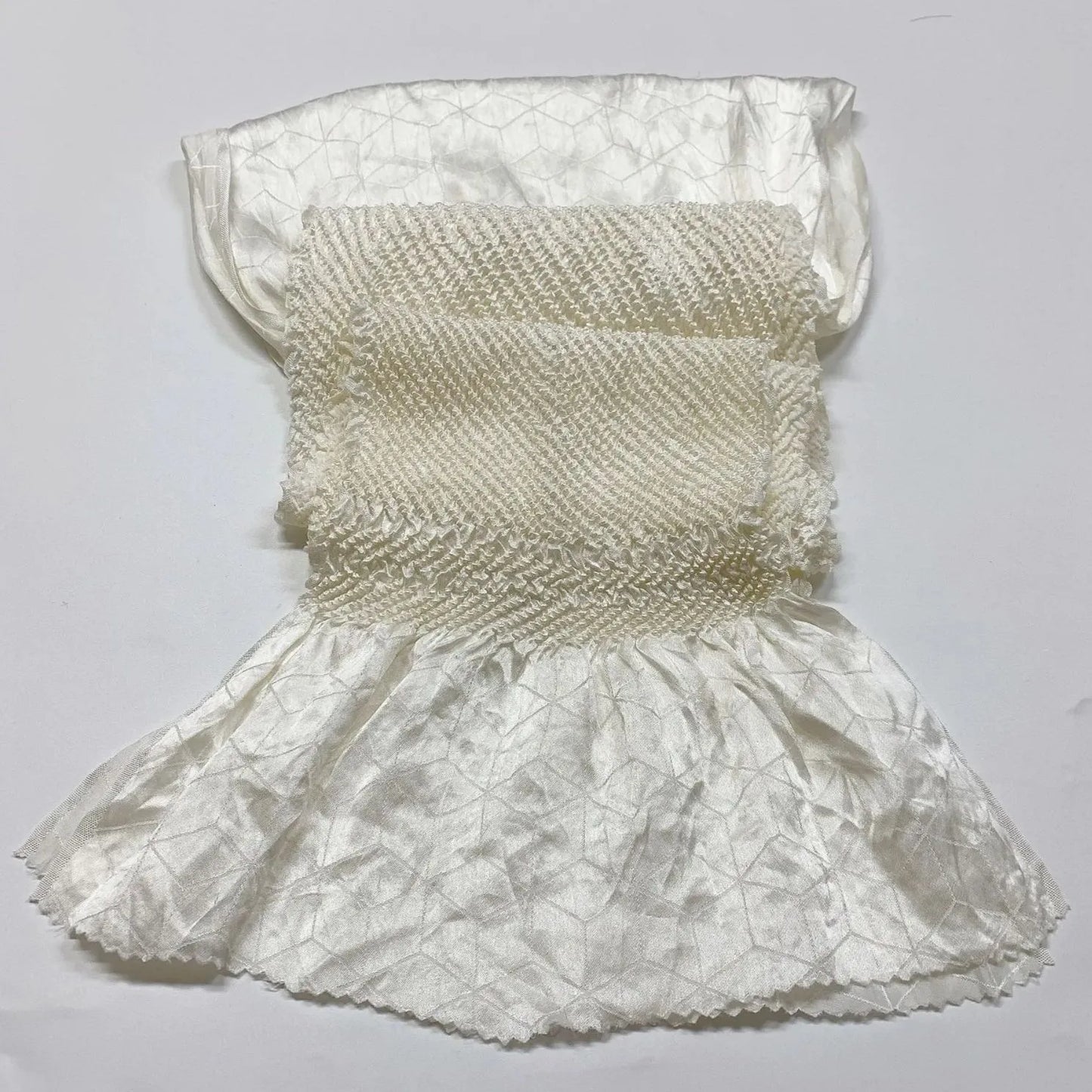 6921# Japanese Kimono Accessory Obiage and Obijime 2-piece Set Silk Shibori