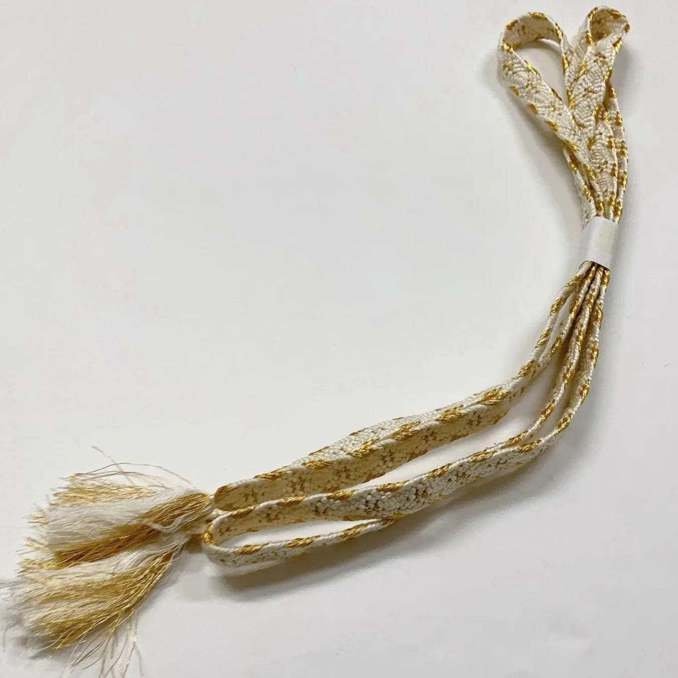 6921# Japanese Kimono Accessory Obiage and Obijime 2-piece Set Silk Shibori