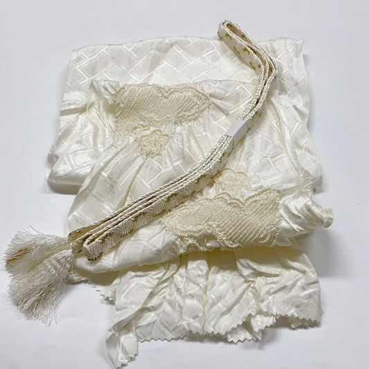 6924# Japanese Kimono Accessory Obiage and Obijime 2-piece Set Silk Shibori