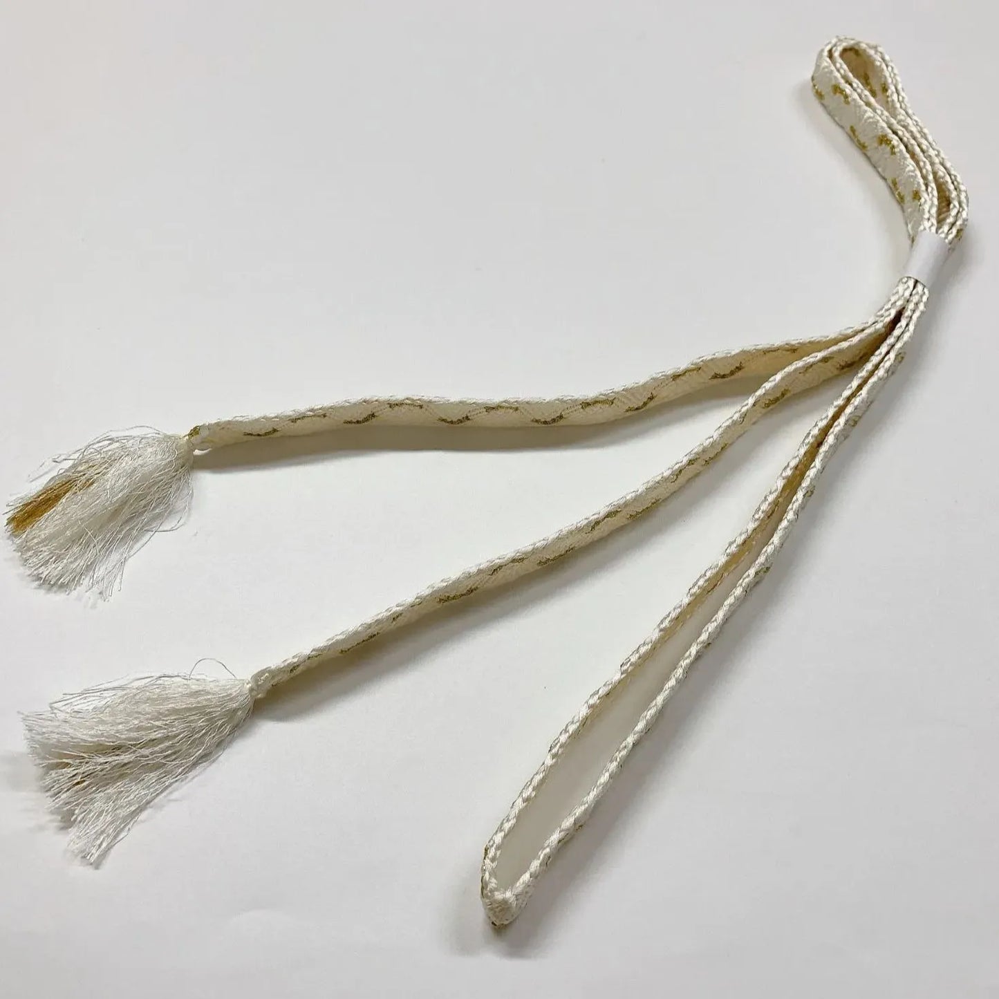 6924# Japanese Kimono Accessory Obiage and Obijime 2-piece Set Silk Shibori