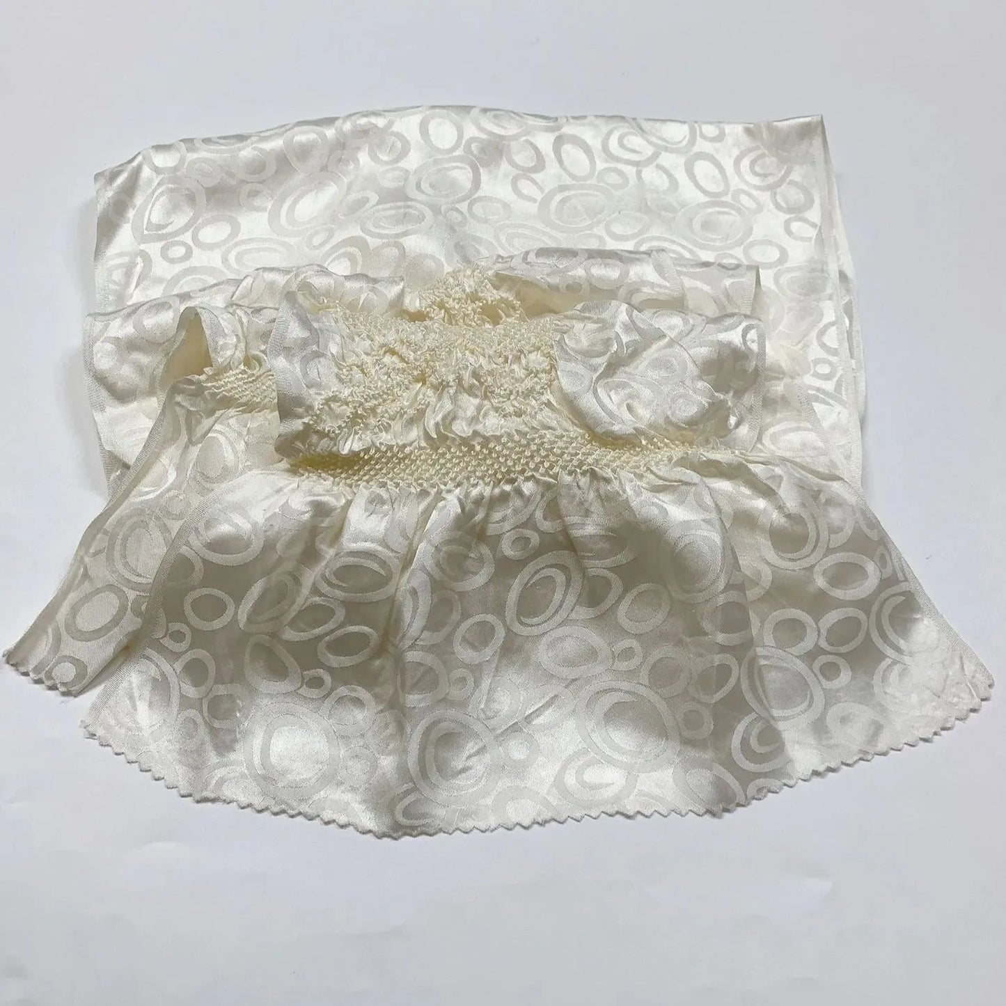 6925# Japanese Kimono Accessory Obiage and Obijime 2-piece Set Silk Shibori