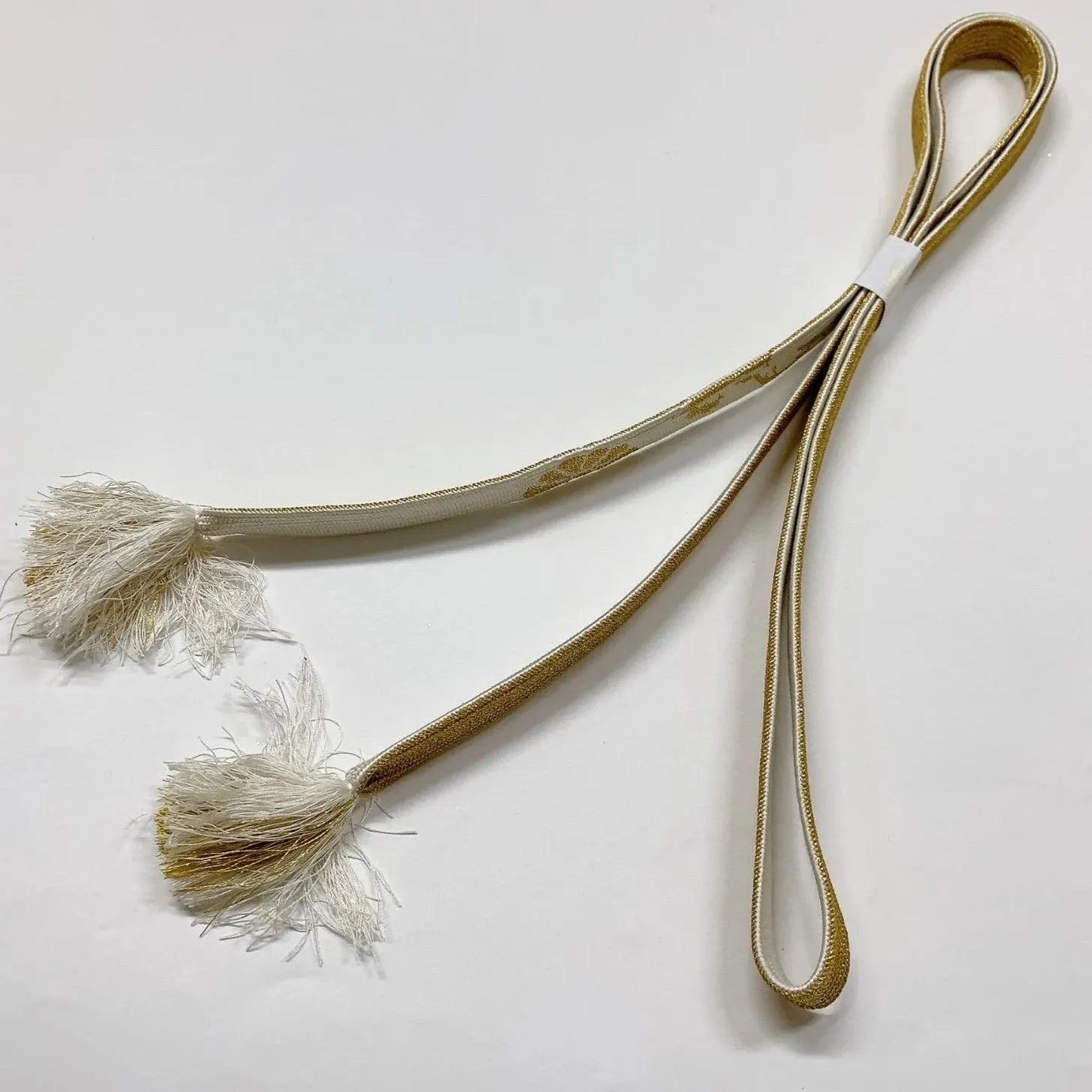 6926# Japanese Kimono Accessory Obiage and Obijime 2-piece Set Silk Shibori