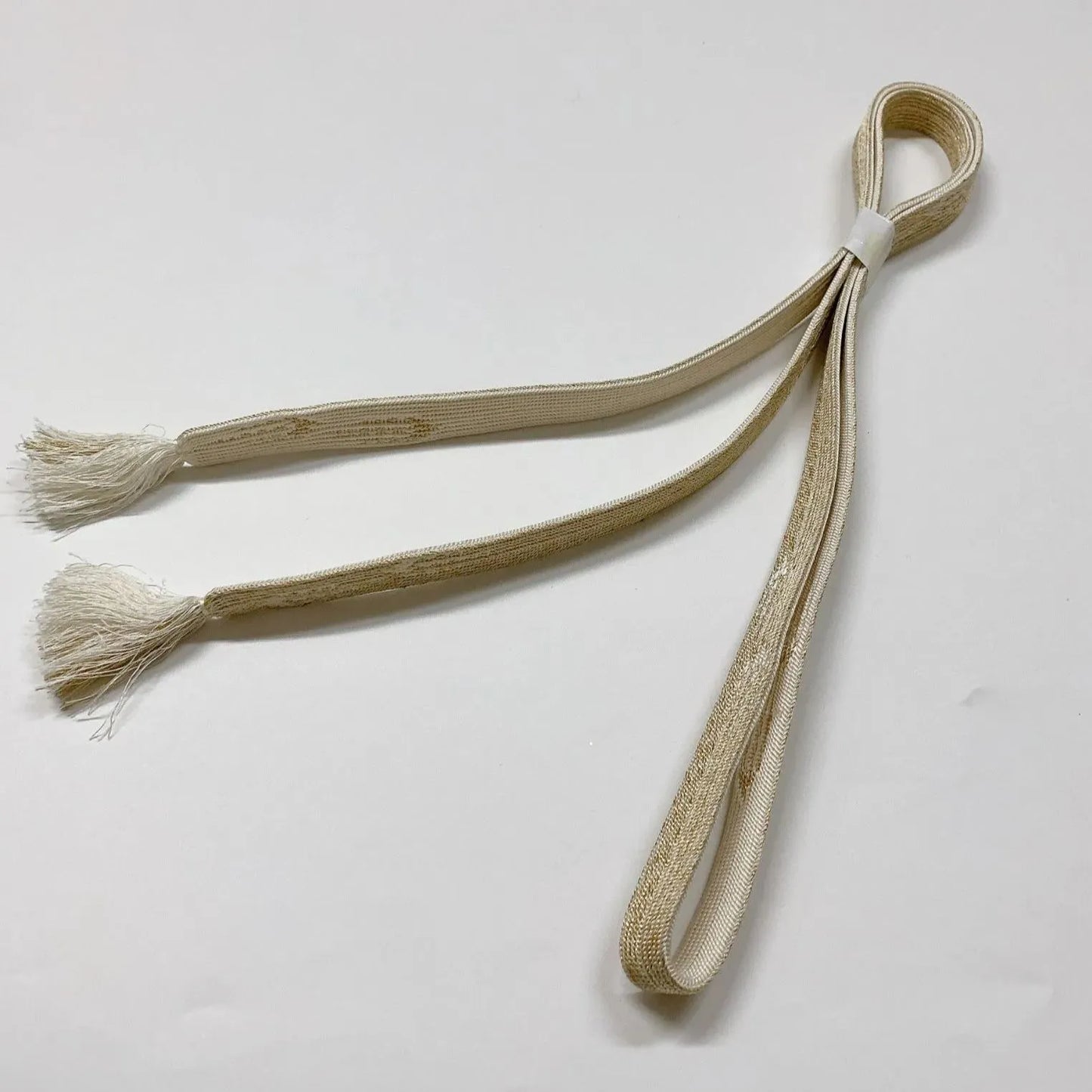 6929# Japanese Kimono Accessory Obiage and Obijime 2-piece Set Silk Shibori