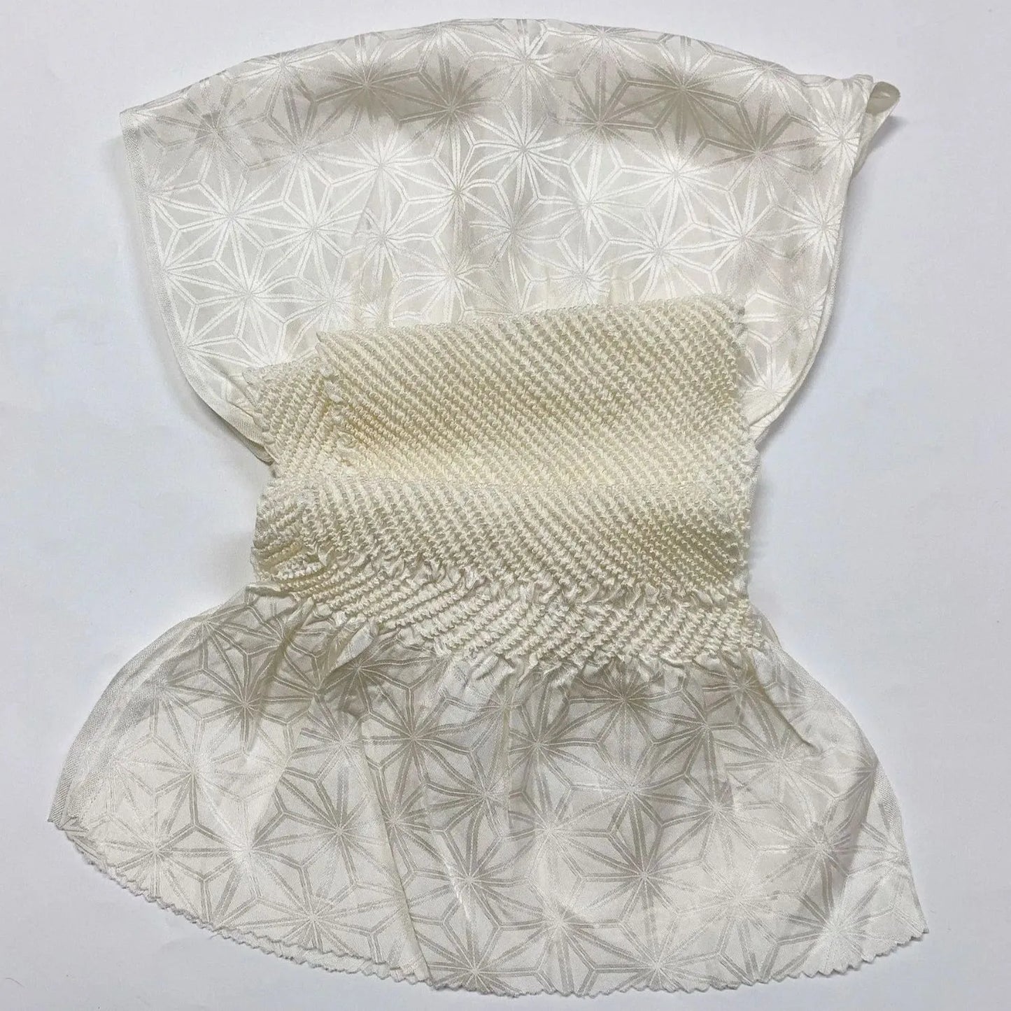 6933# Japanese Kimono Accessory Obiage and Obijime 2-piece Set Silk Shibori