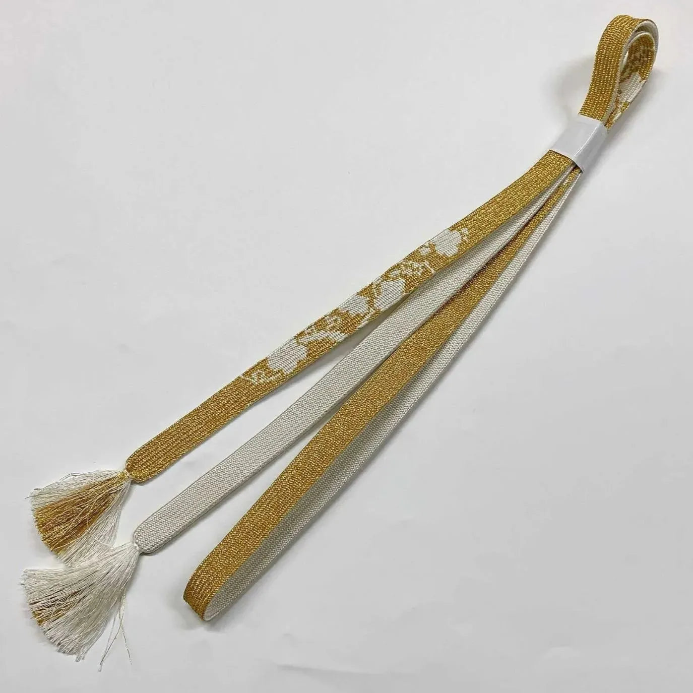 6934# Japanese Kimono Accessory Obiage and Obijime 2-piece Set Silk Shibori