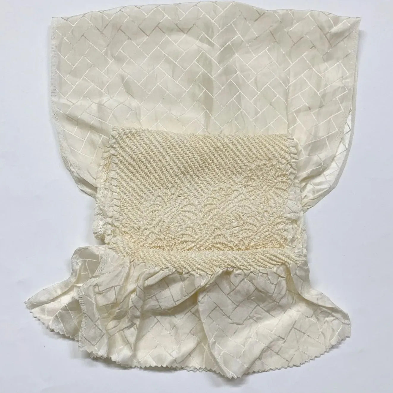 6936# Japanese Kimono Accessory Obiage and Obijime 2-piece Set Silk Shibori