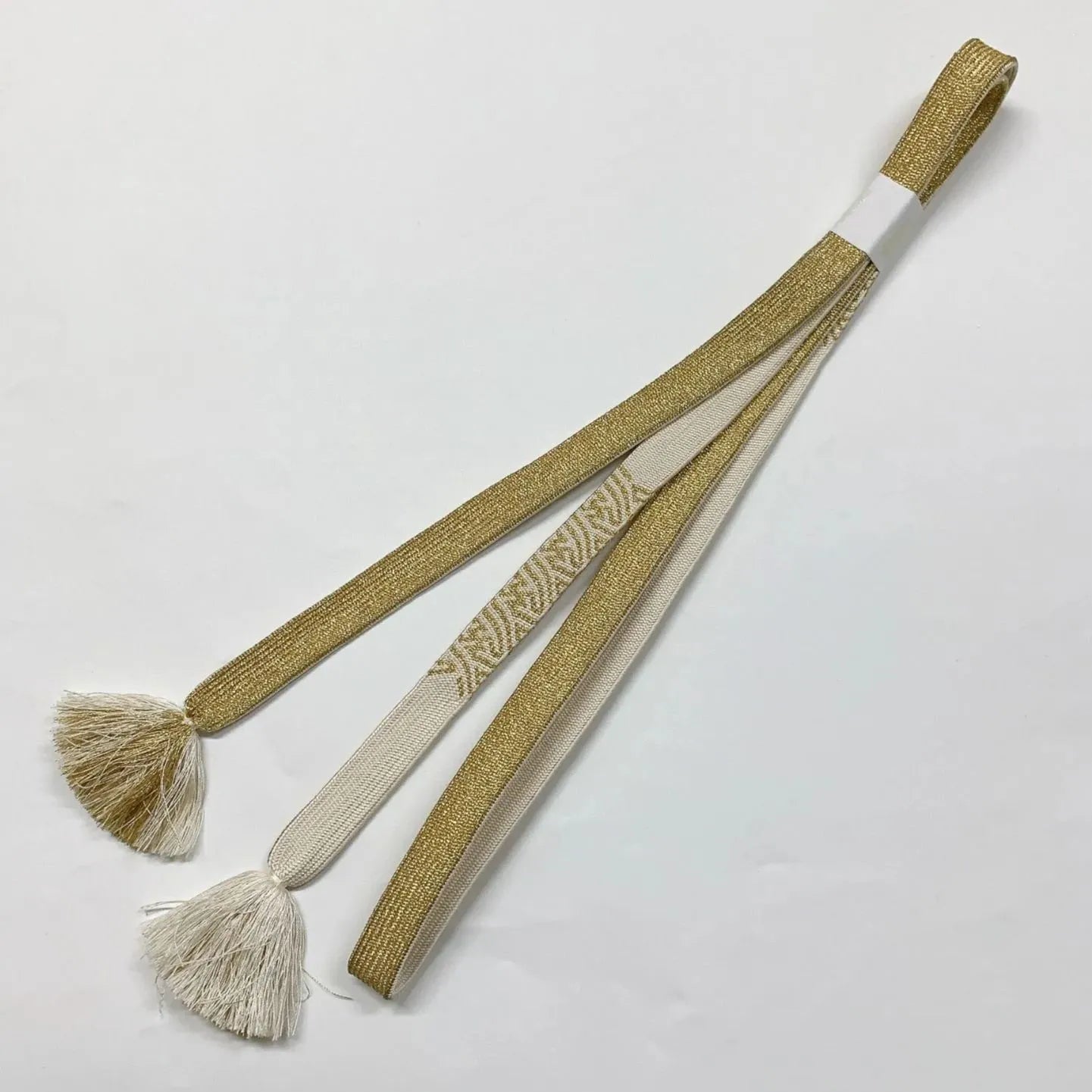 6936# Japanese Kimono Accessory Obiage and Obijime 2-piece Set Silk Shibori