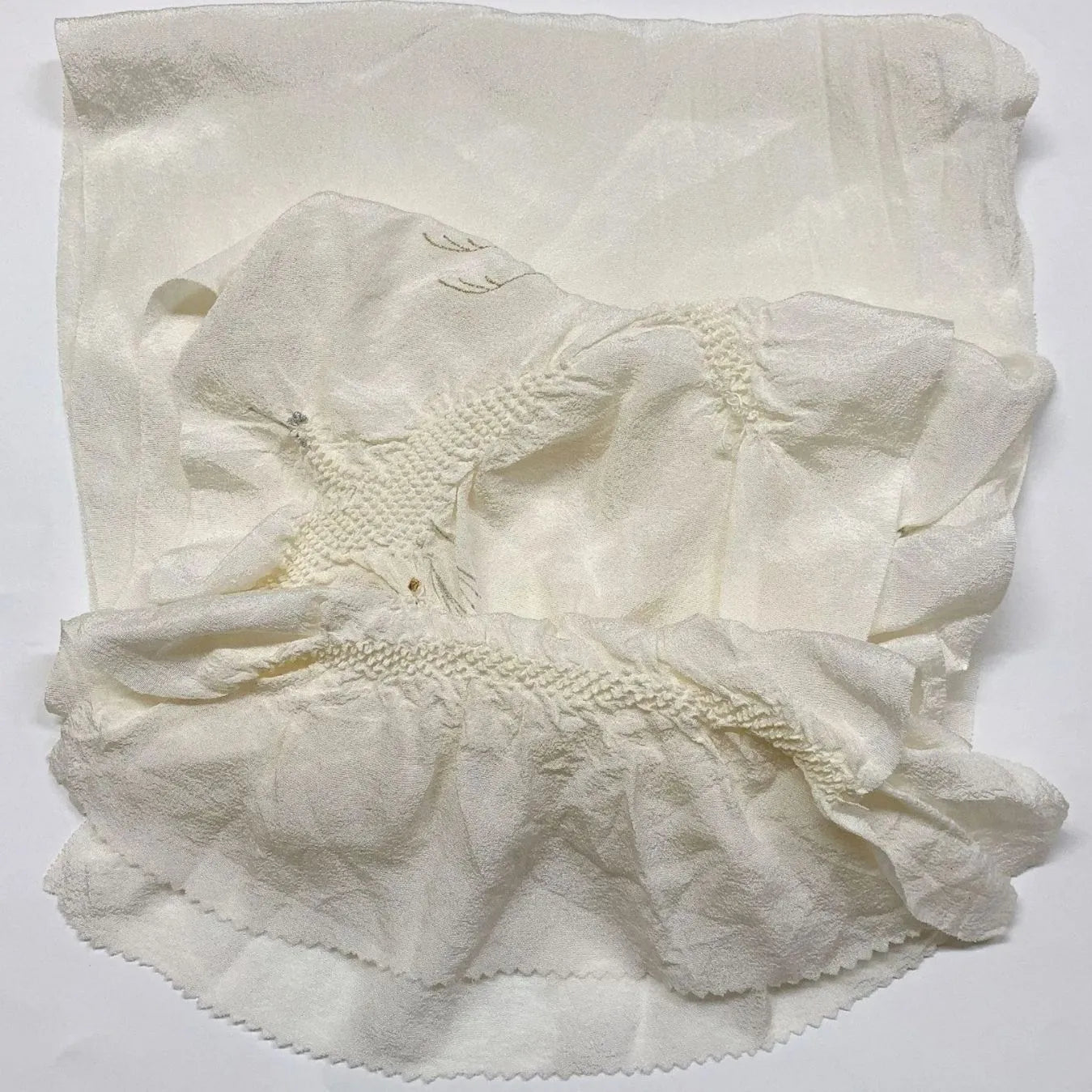 6937# Japanese Kimono Accessory Obiage and Obijime 2-piece Set Silk Shibori