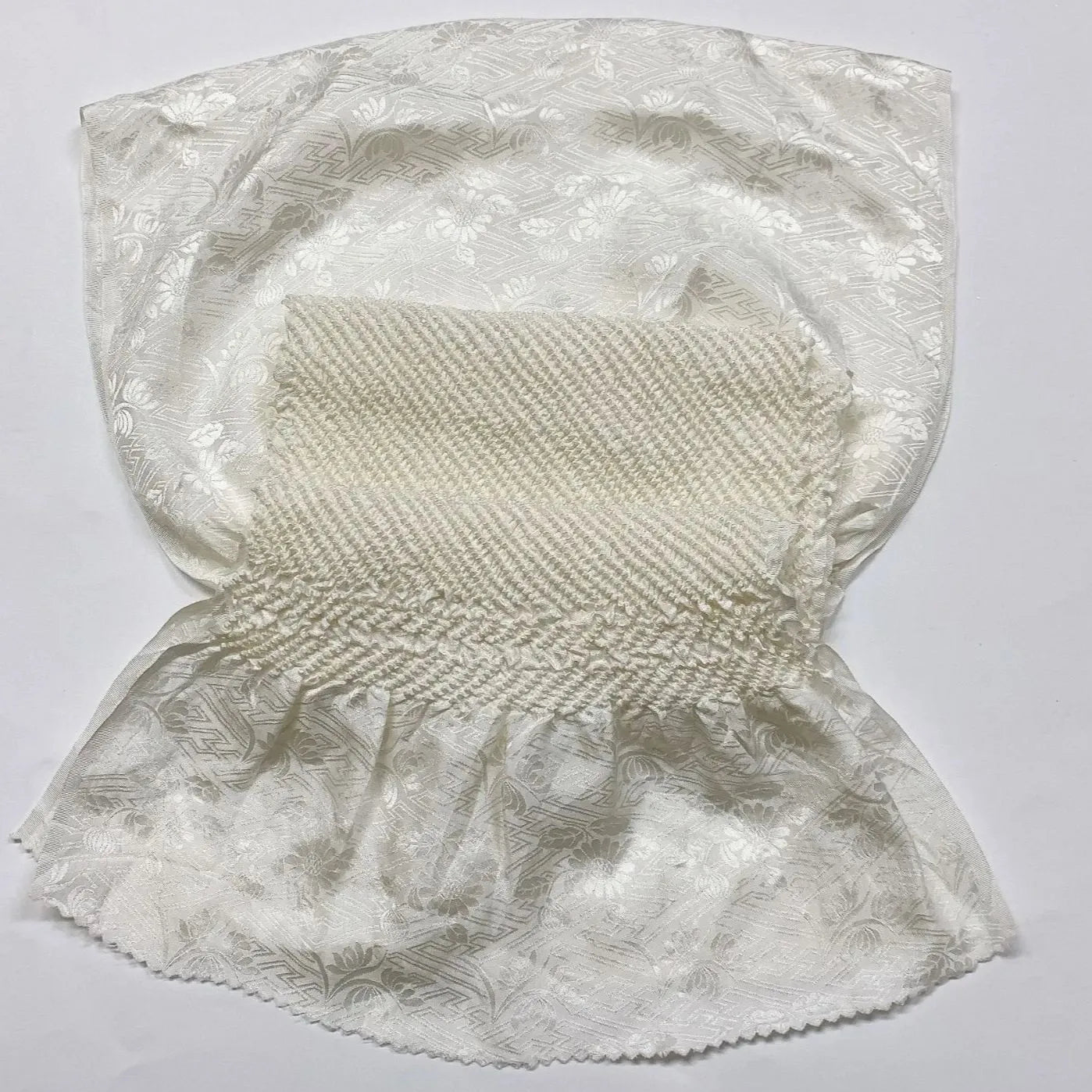 6938# Japanese Kimono Accessory Obiage and Obijime 2-piece Set Silk Shibori