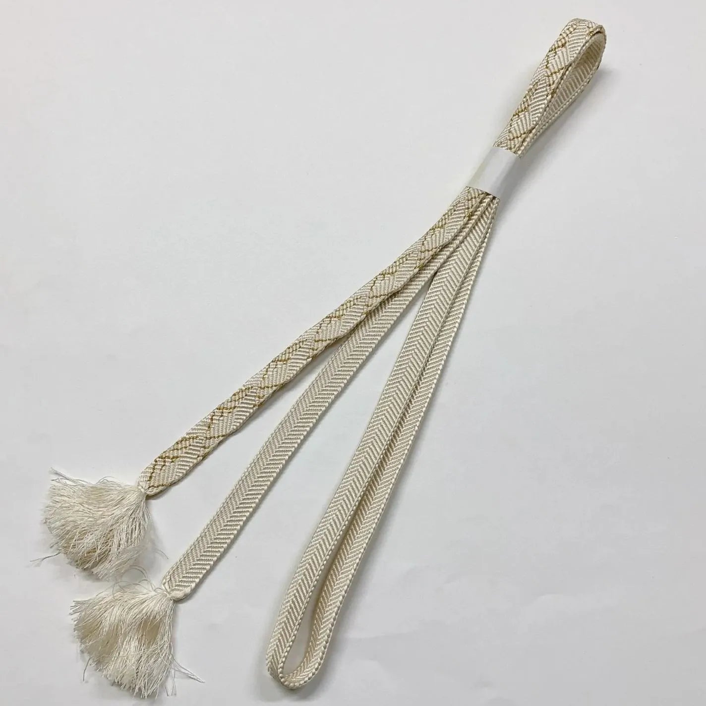 6938# Japanese Kimono Accessory Obiage and Obijime 2-piece Set Silk Shibori