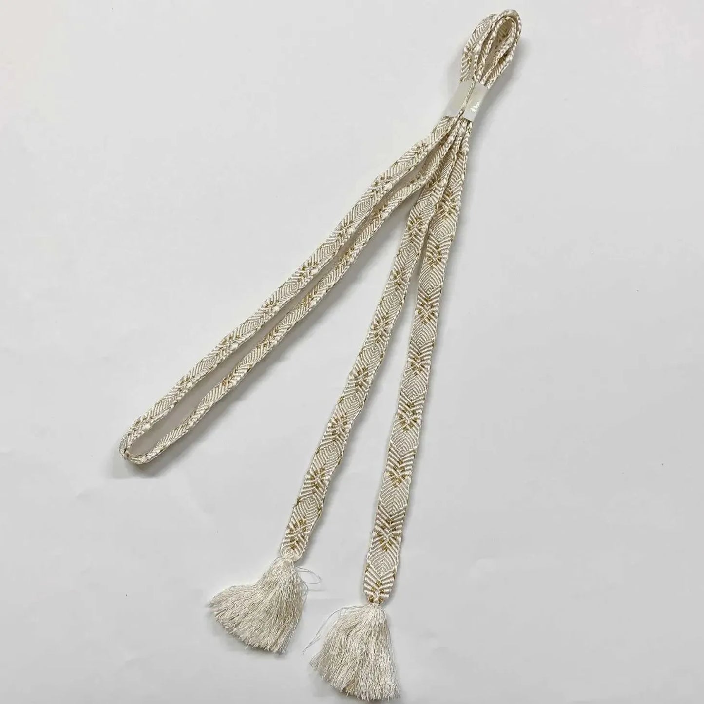 6940# Japanese Kimono Accessory Obiage and Obijime 2-piece Set Silk Shibori