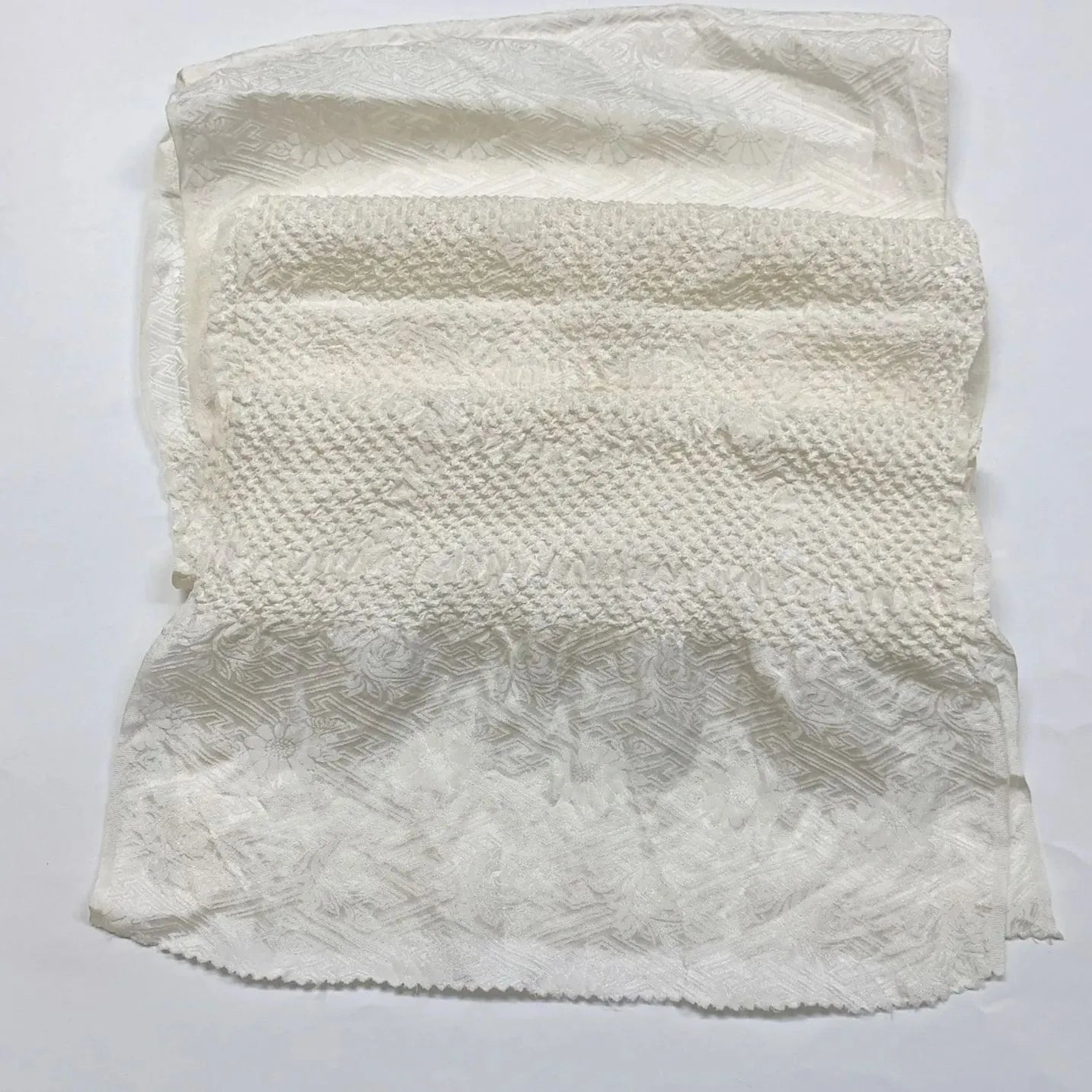 6941# Japanese Kimono Accessory Obiage and Obijime 2-piece Set Silk Shibori