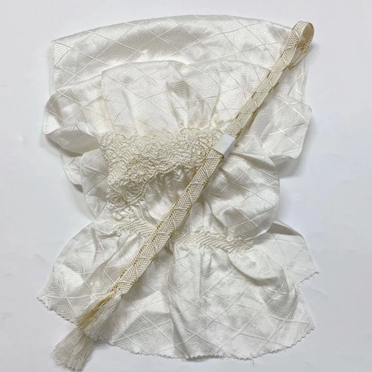 6942# Japanese Kimono Accessory Obiage and Obijime 2-piece Set Silk Shibori