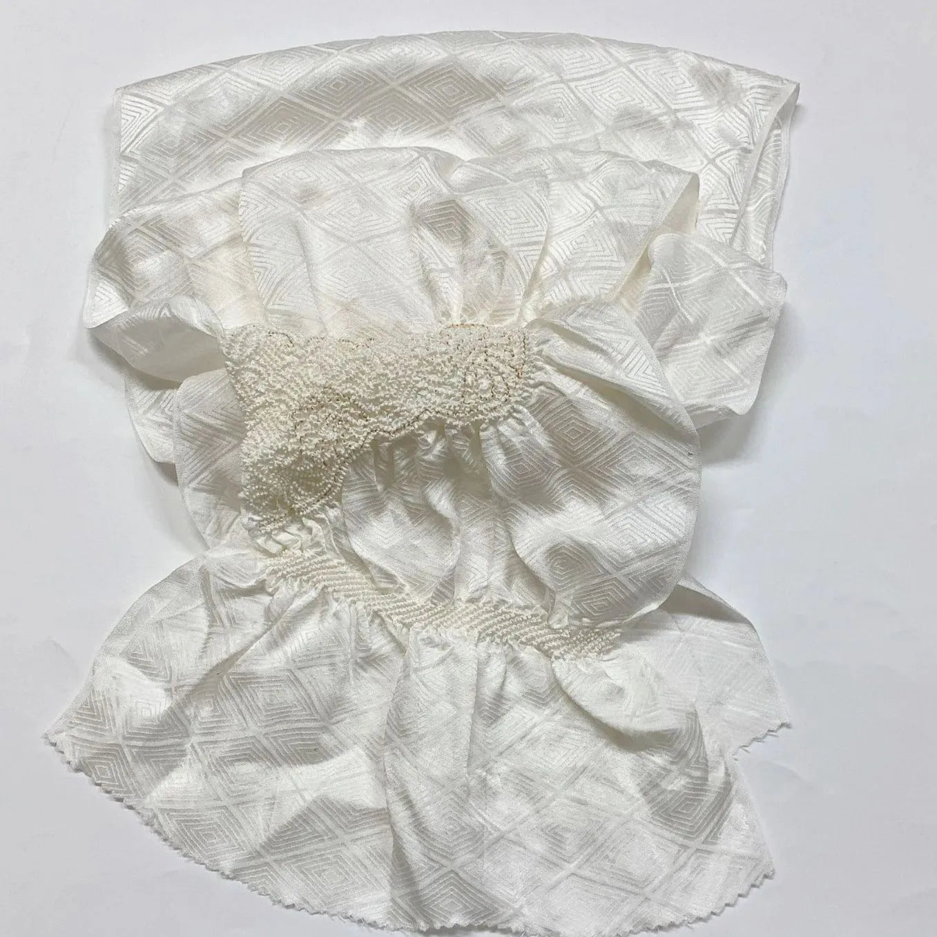 6942# Japanese Kimono Accessory Obiage and Obijime 2-piece Set Silk Shibori