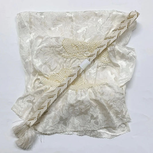 6943# Japanese Kimono Accessory Obiage and Obijime 2-piece Set Silk Shibori