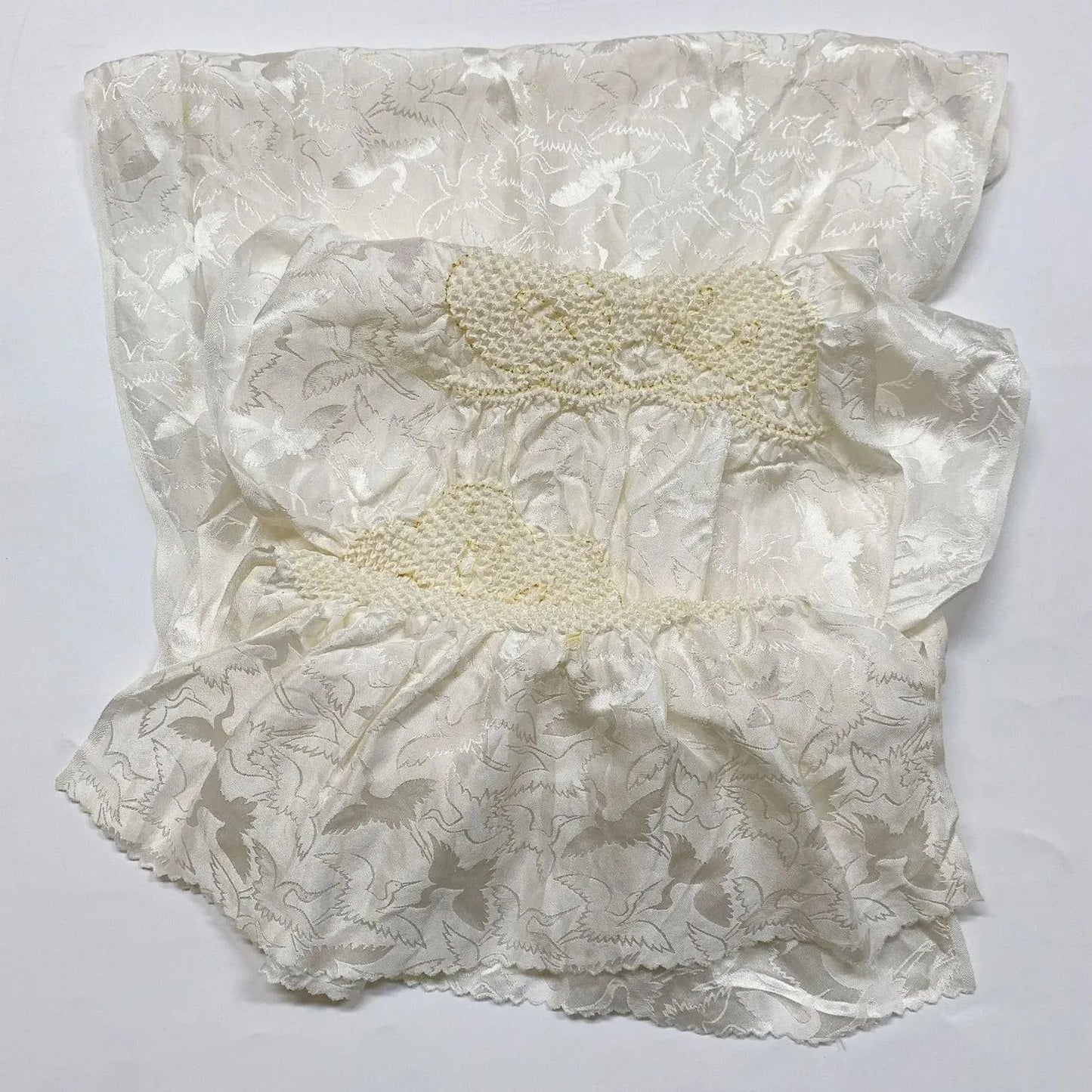 6943# Japanese Kimono Accessory Obiage and Obijime 2-piece Set Silk Shibori