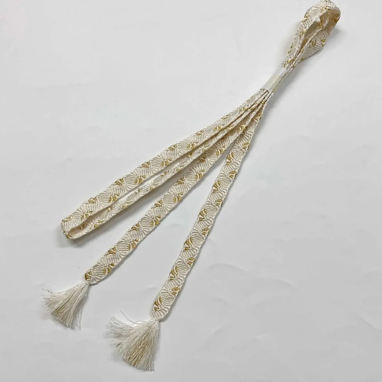 6944# Japanese Kimono Accessory Obiage and Obijime 2-piece Set Silk Shibori