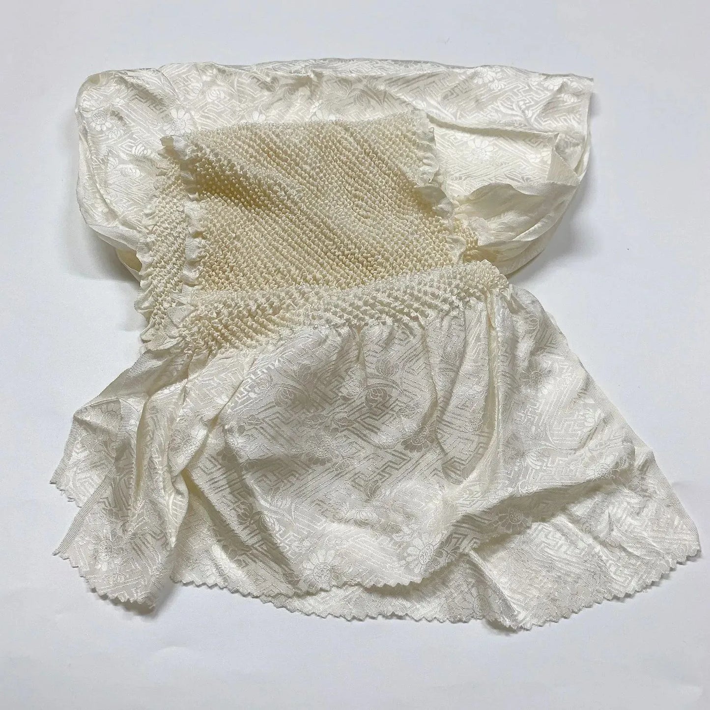 6927# Japanese Kimono Accessory Obiage and Obijime 2-piece Set Silk Shibori