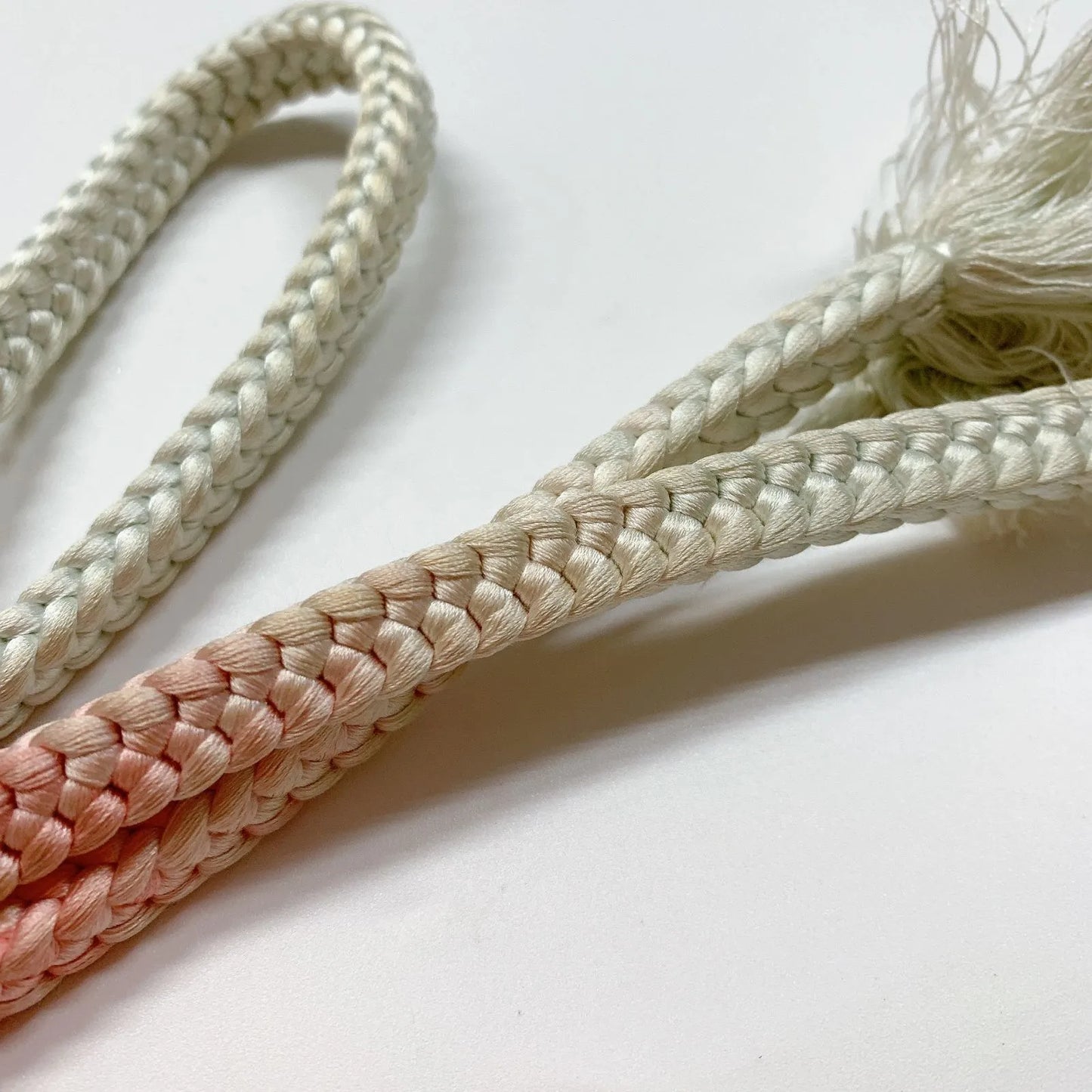 6951# Japanese Kimono Accessory Obiage and Obijime 2-piece Set Silk Shibori