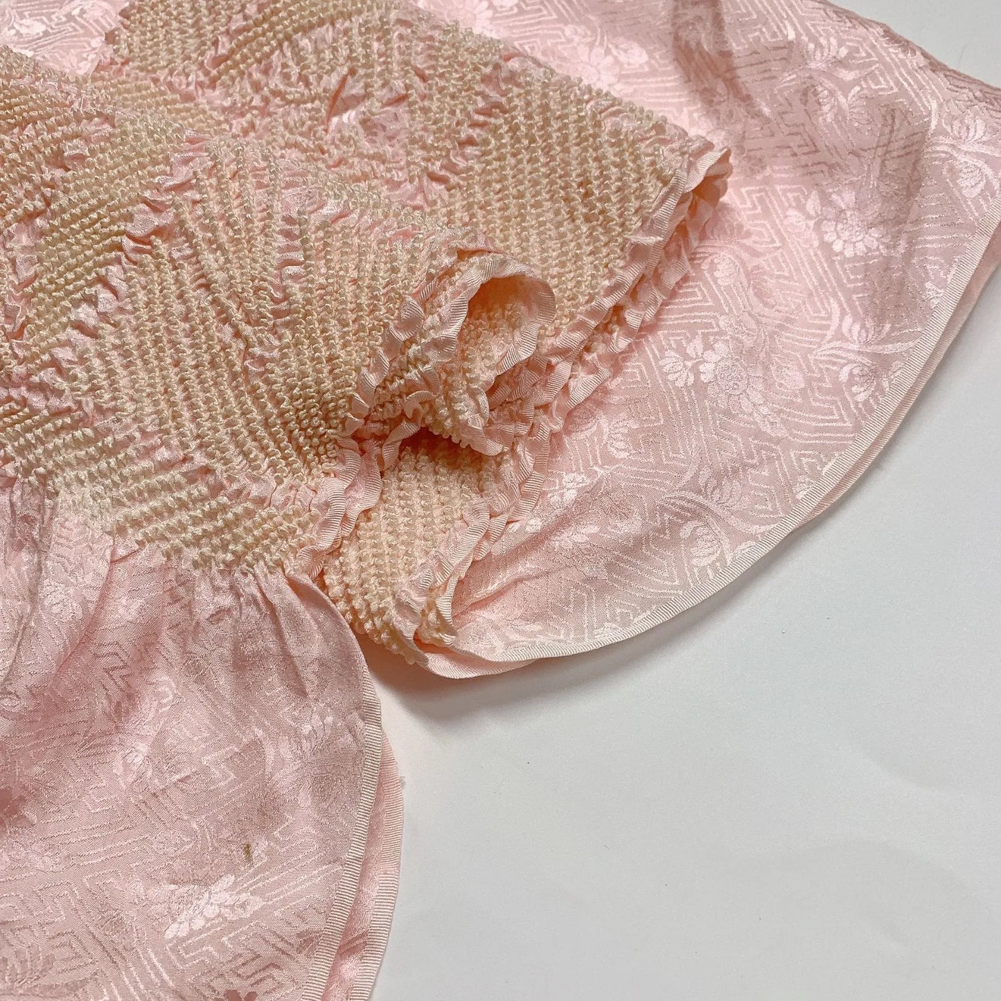 6951# Japanese Kimono Accessory Obiage and Obijime 2-piece Set Silk Shibori