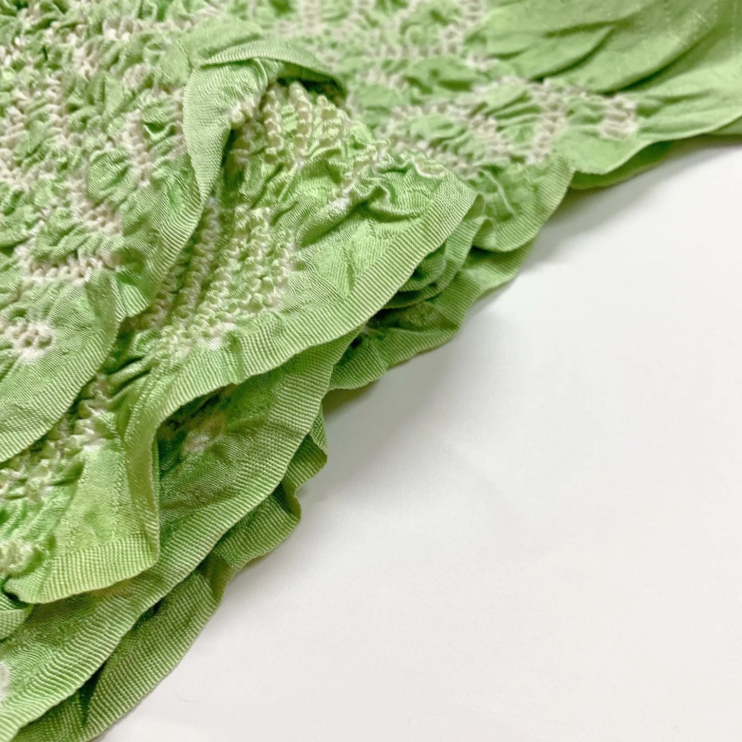 6953# Japanese Kimono Accessory Obiage and Obijime 2-piece Set Silk Shibori