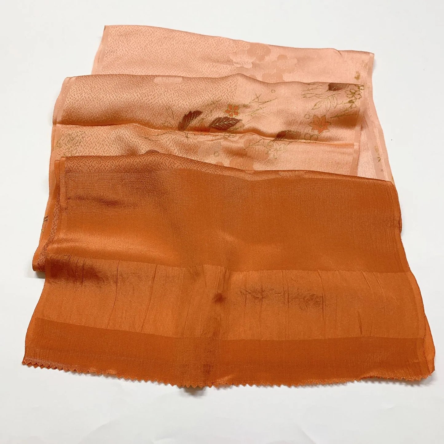 6956# Japanese Kimono Accessory Vintage Obiage and Obijime 2-piece Set Silk