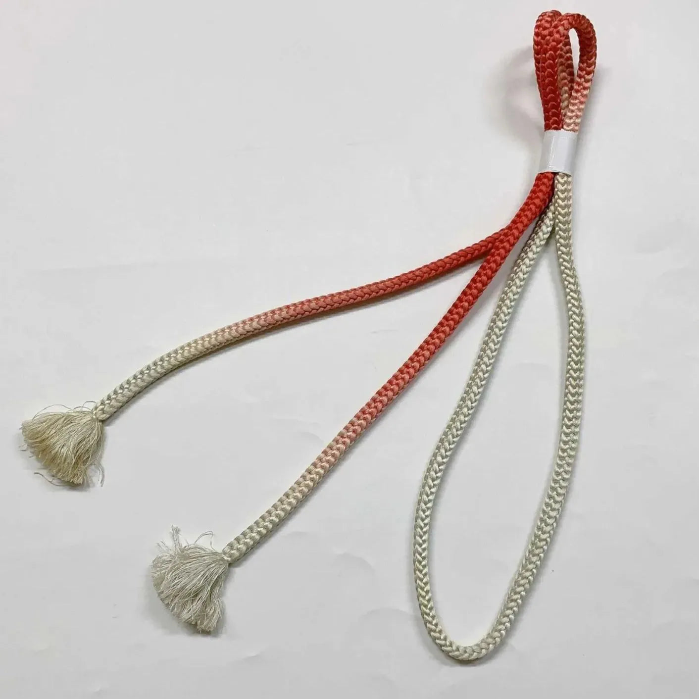 6951# Japanese Kimono Accessory Obiage and Obijime 2-piece Set Silk Shibori