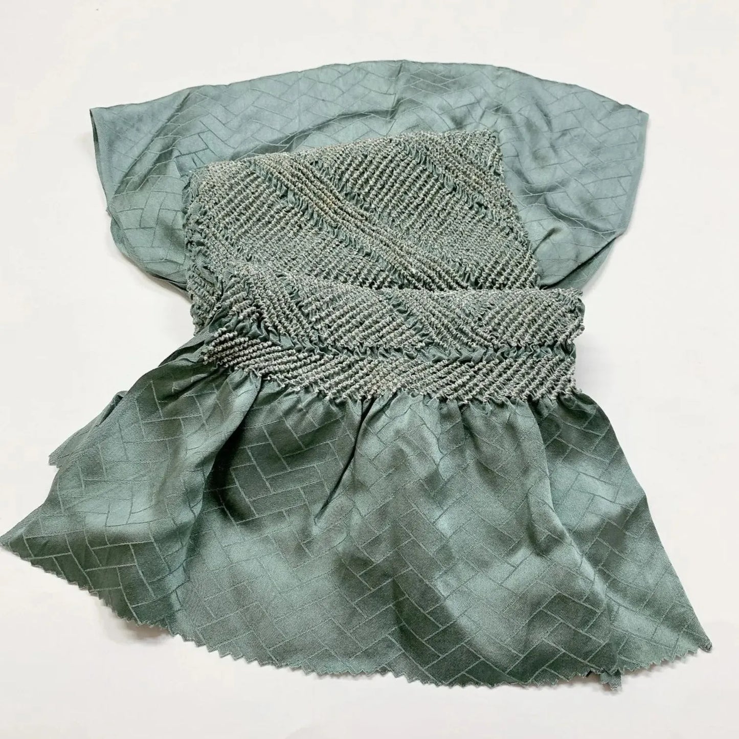 6954# Japanese Kimono Accessory Obiage and Obijime 2-piece Set Silk Shibori