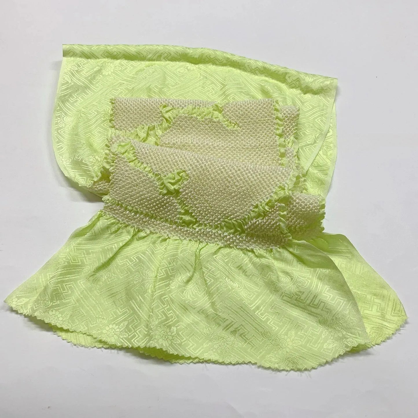 6955# Japanese Kimono Accessory Obiage and Obijime 2-piece Set Silk Shibori