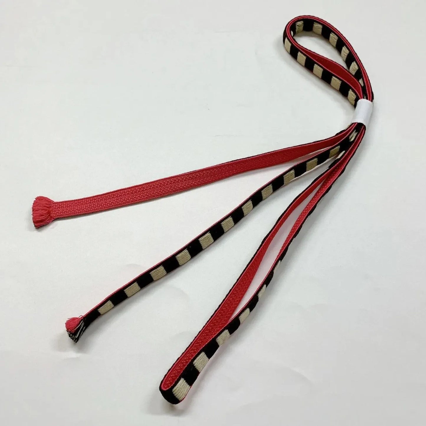 6956# Japanese Kimono Accessory Vintage Obiage and Obijime 2-piece Set Silk