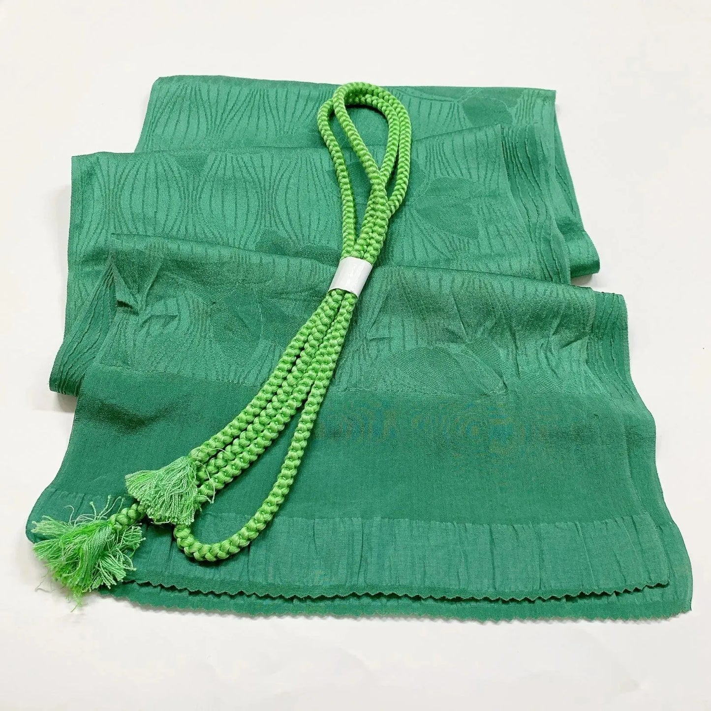 6957# Japanese Kimono Accessory Vintage Obiage and Obijime 2-piece Set Silk