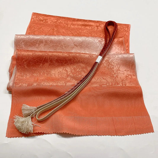 6959# Japanese Kimono Accessory Vintage Obiage and Obijime 2-piece Set Silk