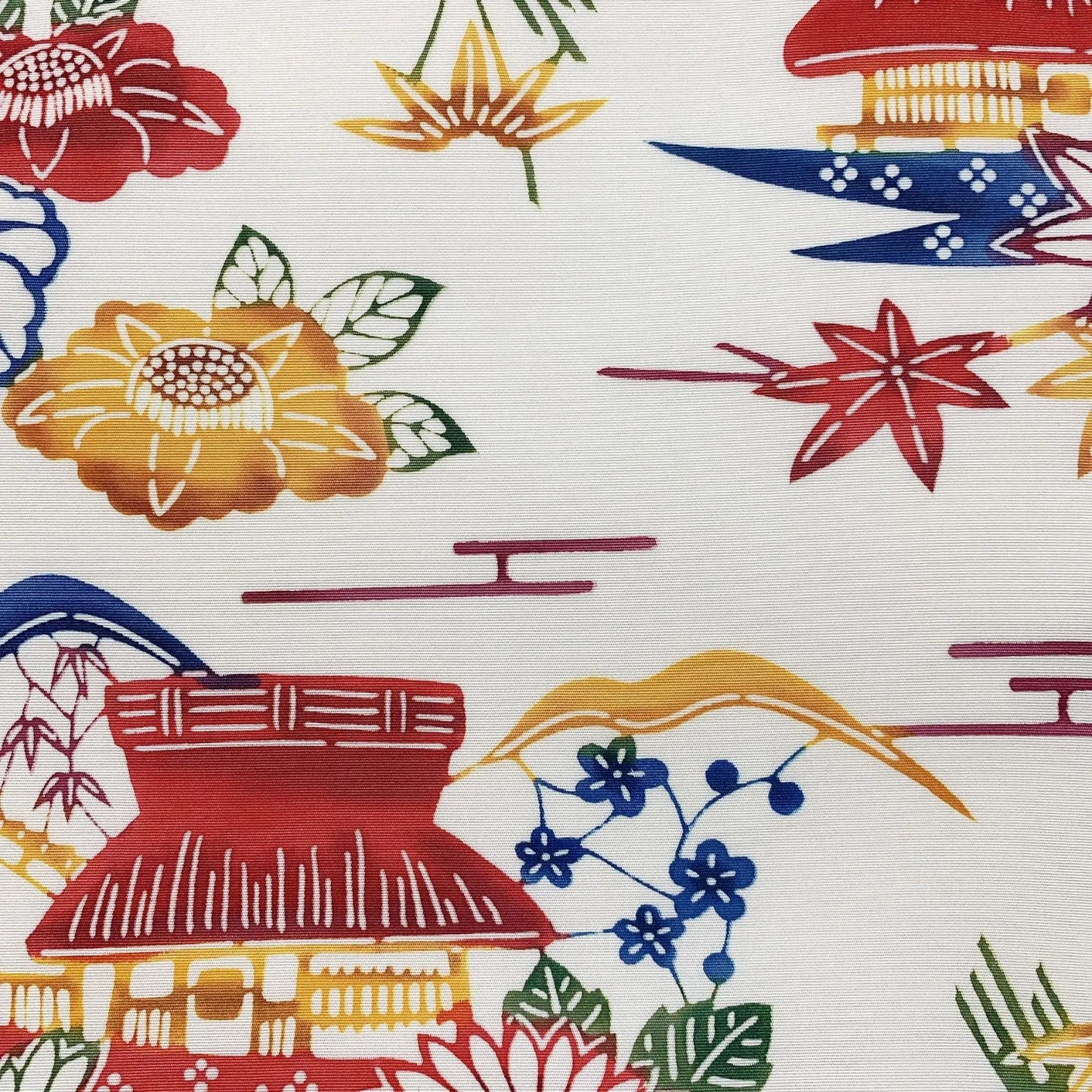 6968# Japanese Vintage Nagoya Obi Belt Kimono Fabric Silk Traditional Blue