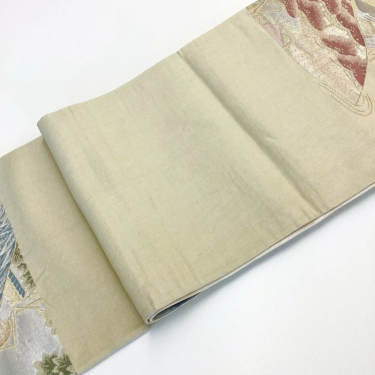 6974# Japanese Vintage Fukuro Obi Belt Kimono Fabric Silk Traditional Untailored