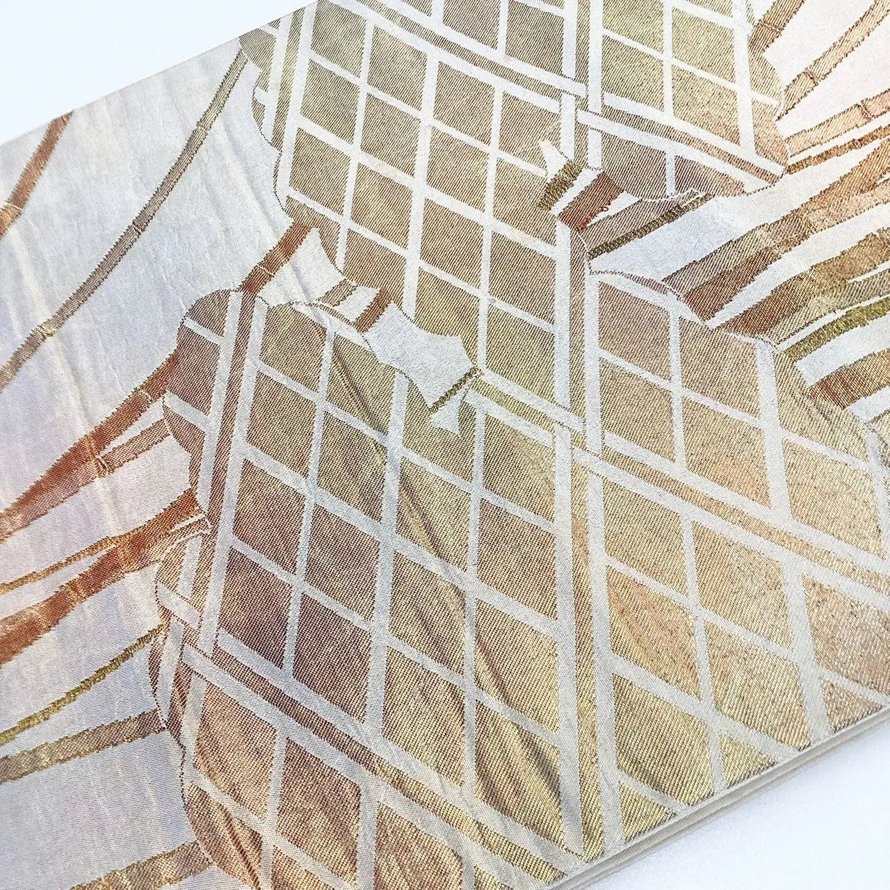 6976# Japanese Vintage Fukuro Obi Belt Kimono Fabric Silk Traditional