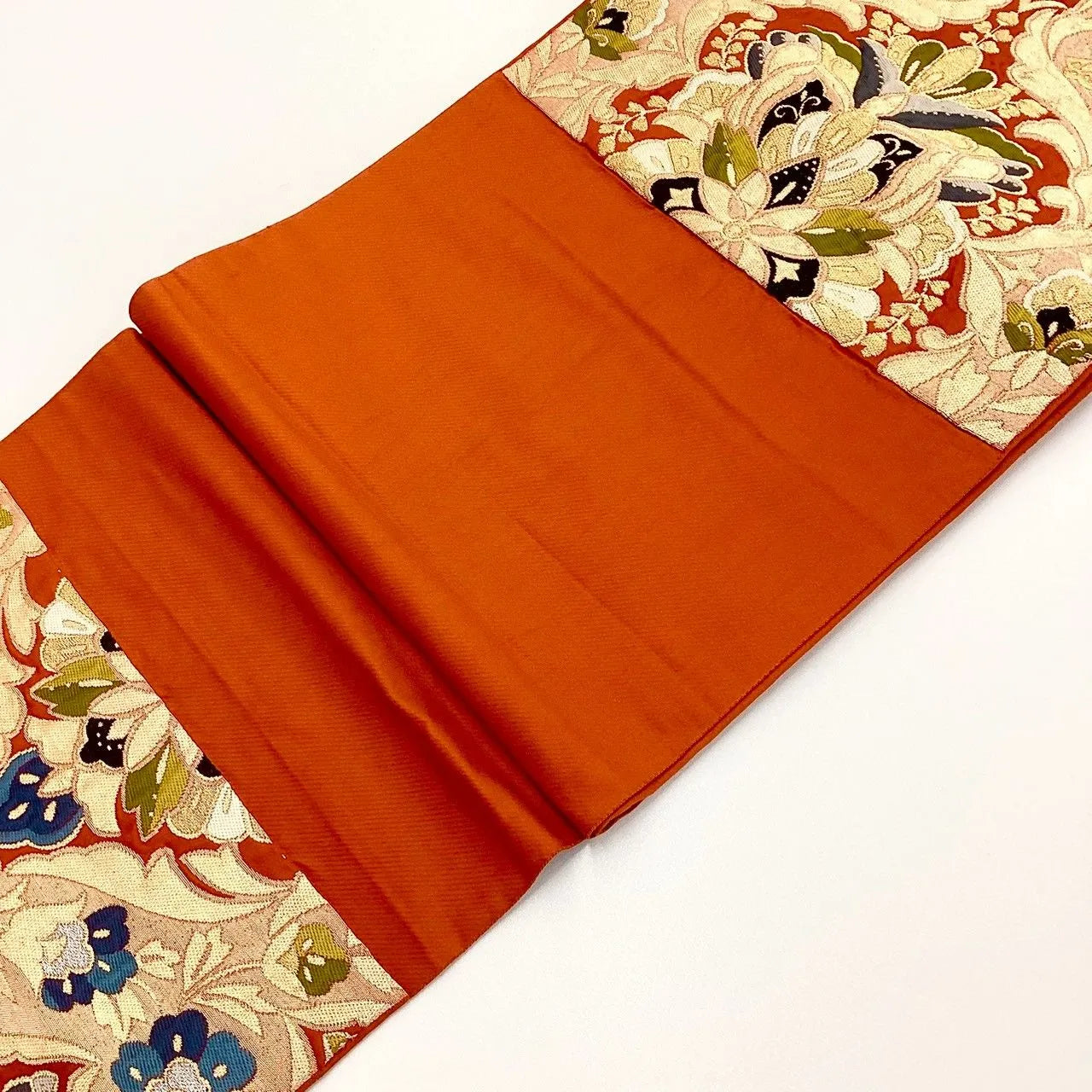 6978# Japanese Vintage Fukuro Obi Belt Kimono Fabric Silk Traditional