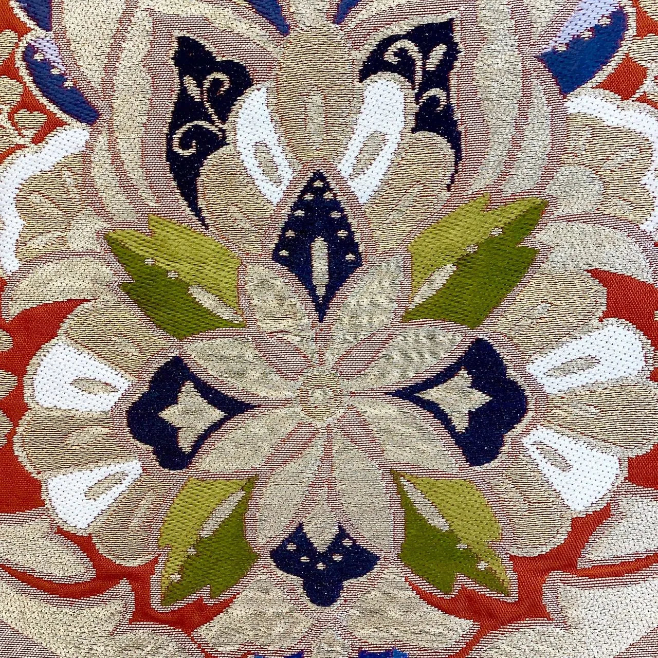 6978# Japanese Vintage Fukuro Obi Belt Kimono Fabric Silk Traditional