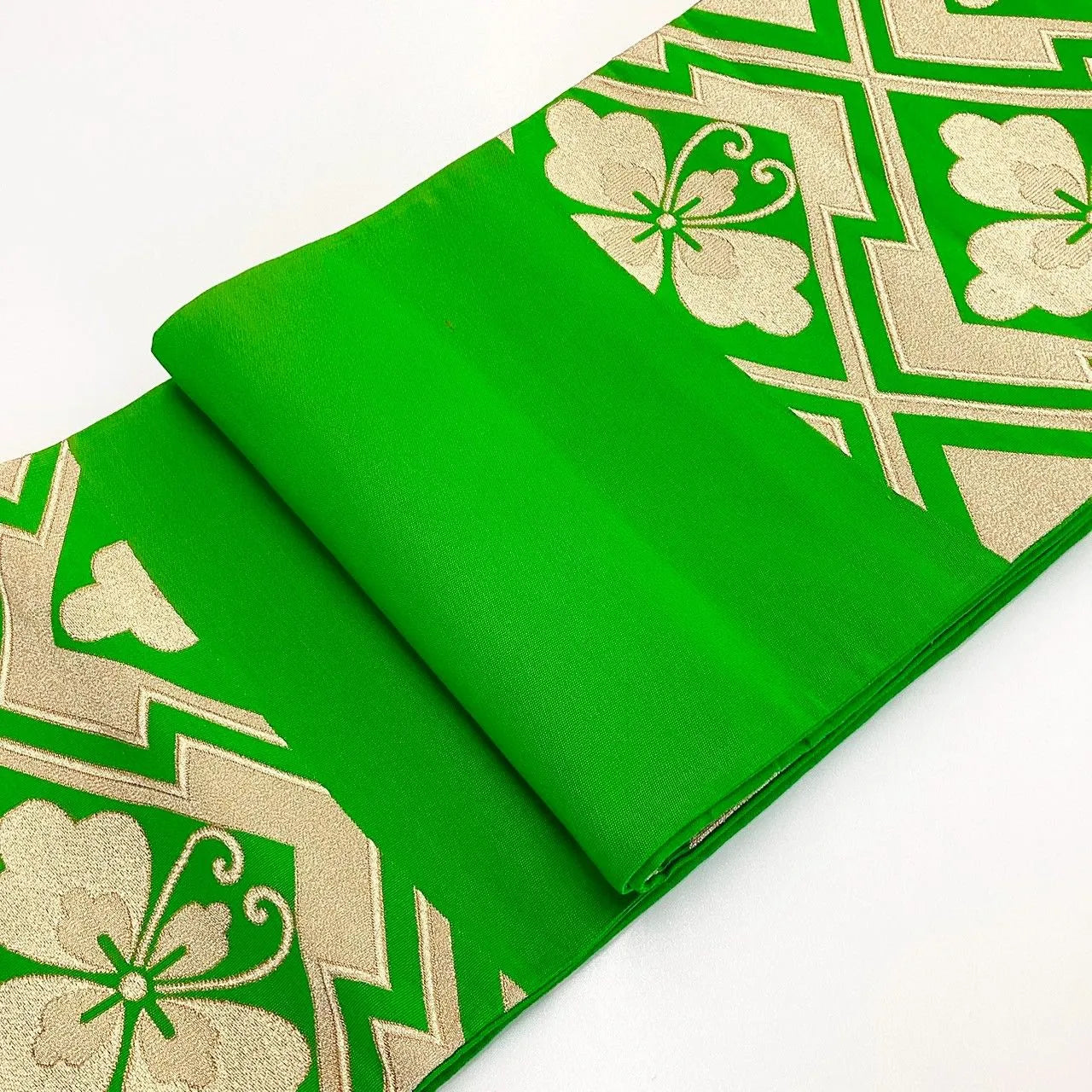 6979# Japanese Vintage Fukuro Obi Belt Kimono Fabric Silk Traditional